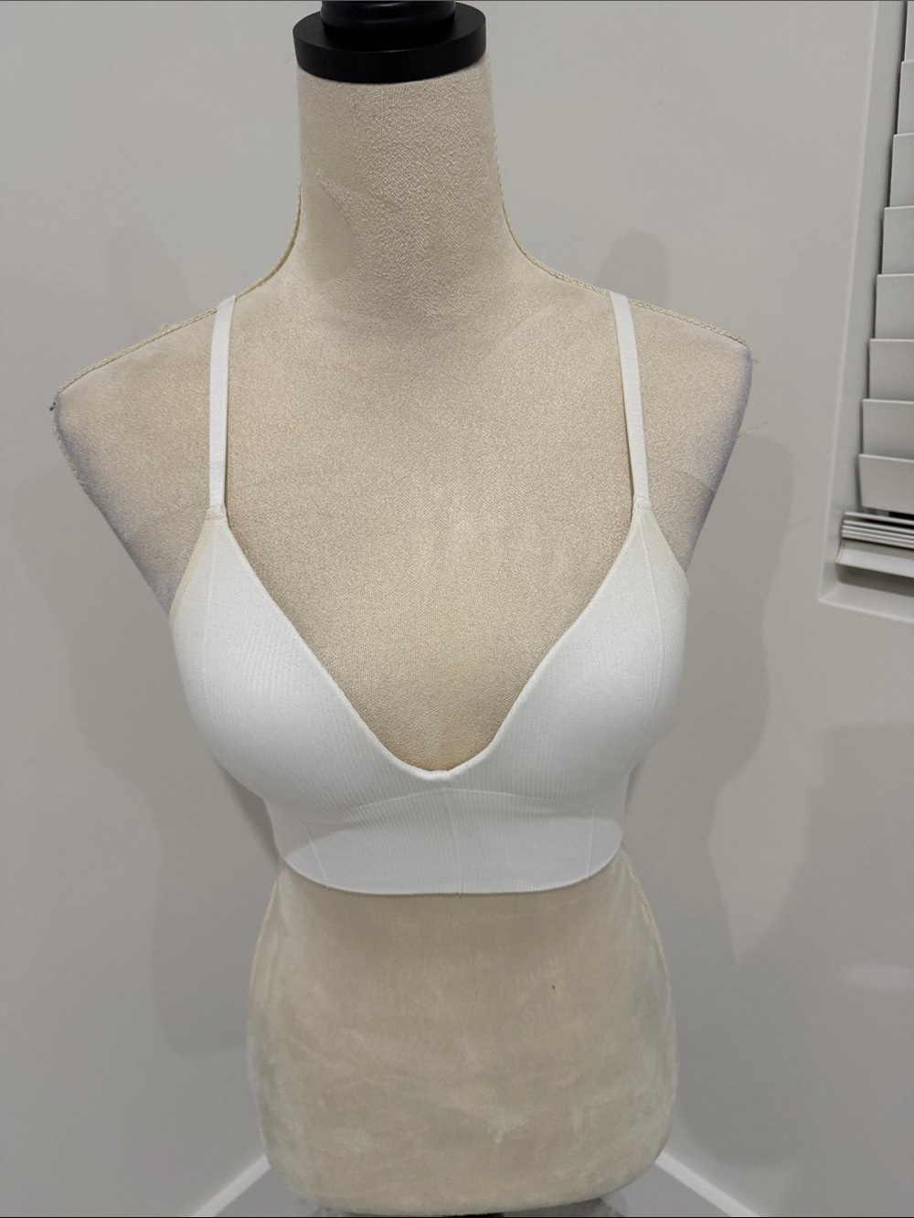 White V-Neck Seamless Bralette - Lightweight Women’s Intimates